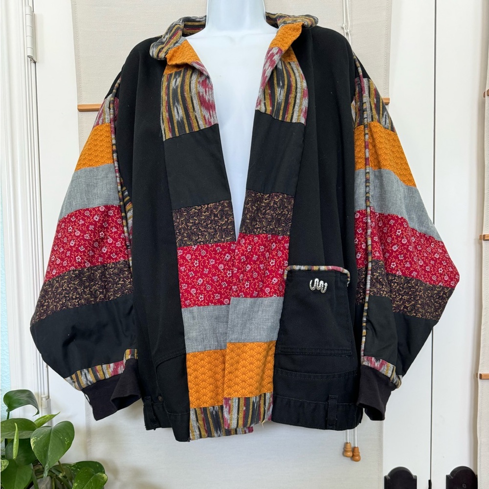 Vintage patchwork puffer jacket
